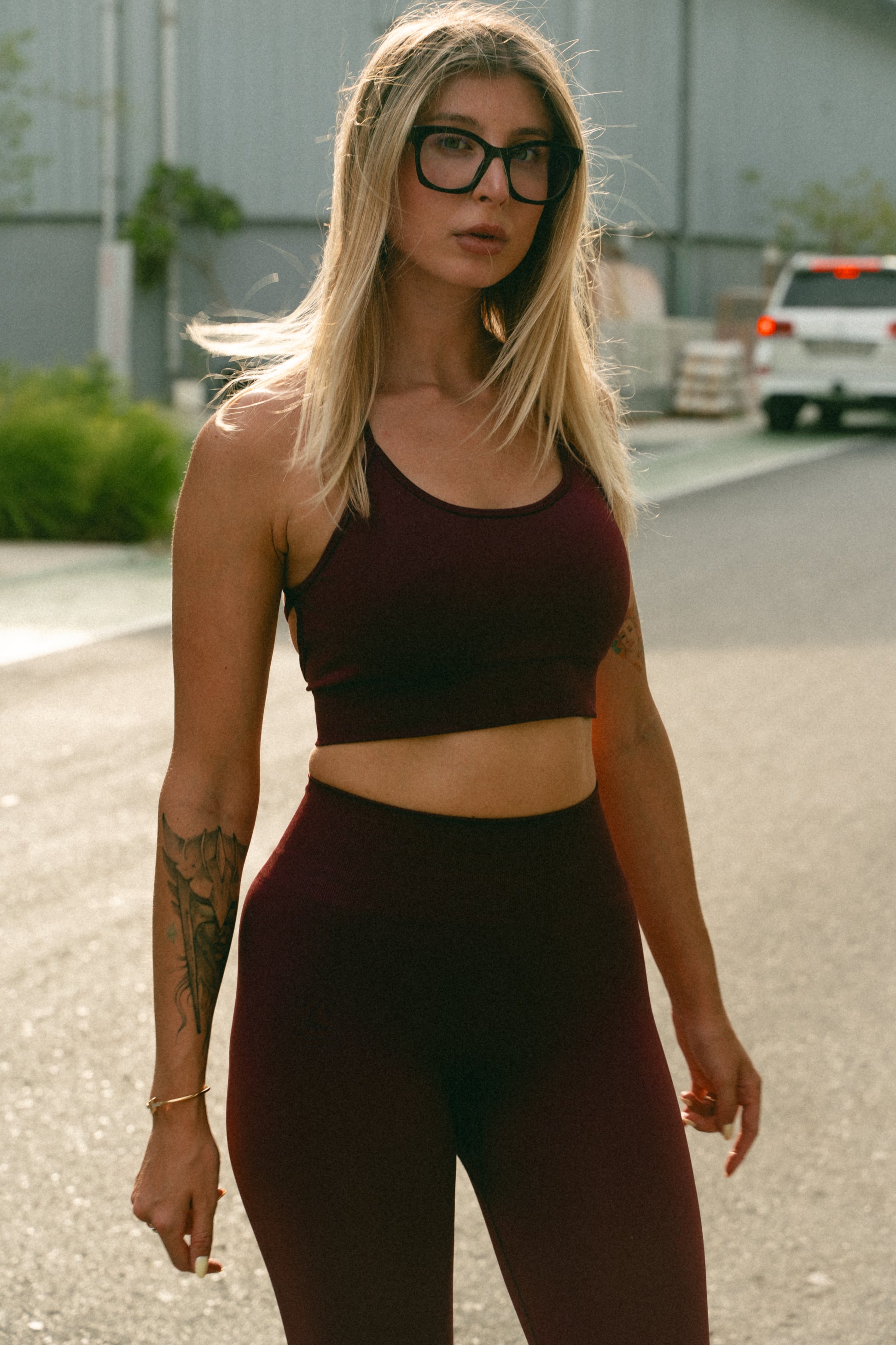 Seamless Bike Shorts in Bordo