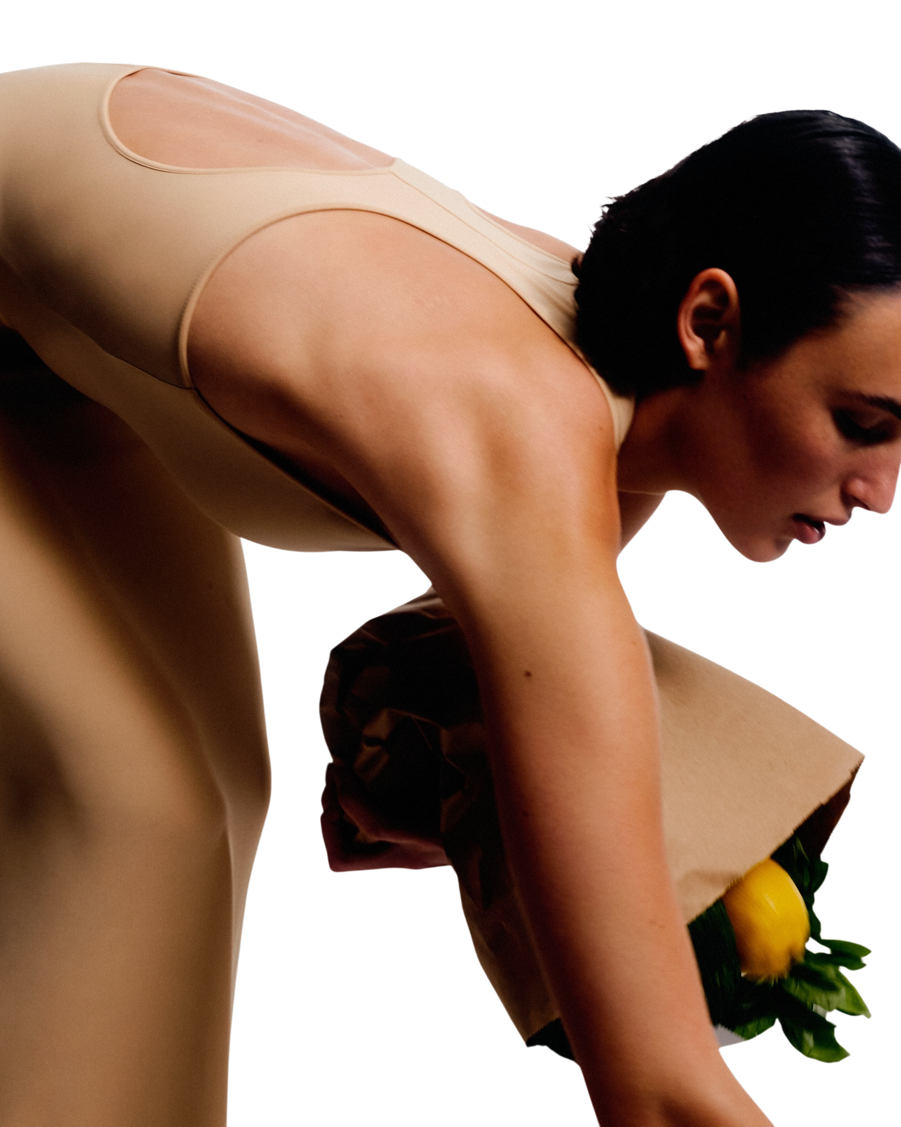 Raceback Dress in Beige