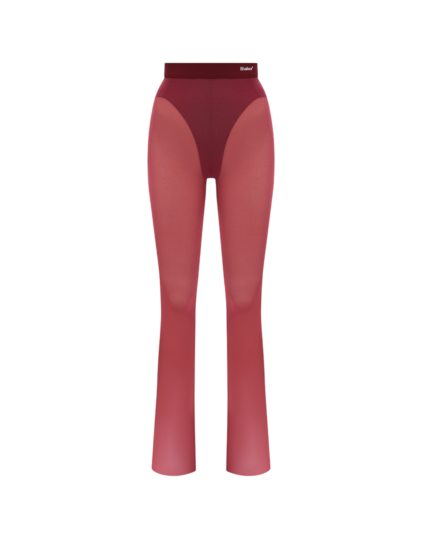 Mesh Leggings in Bordo