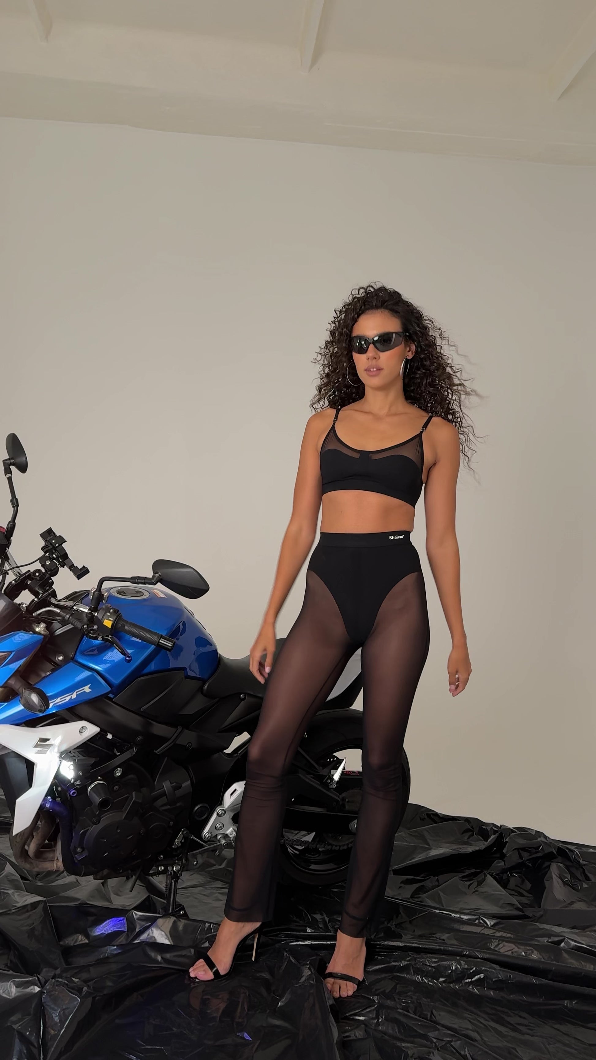 Mesh Leggings in Black