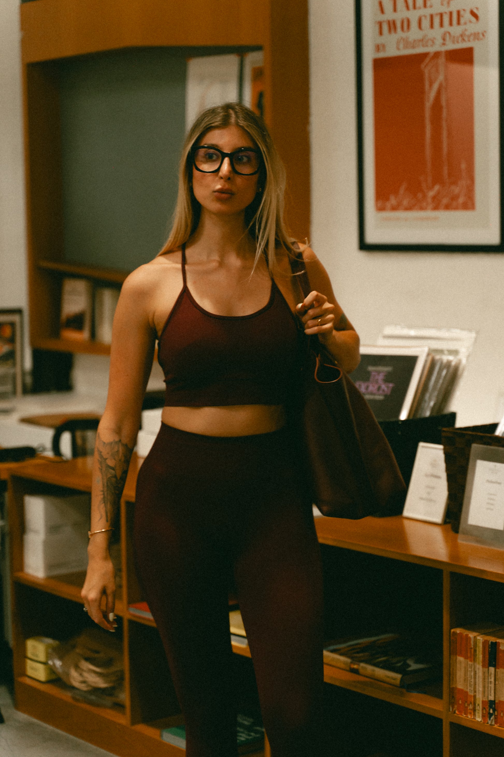 Seamless Leggings in Bordo