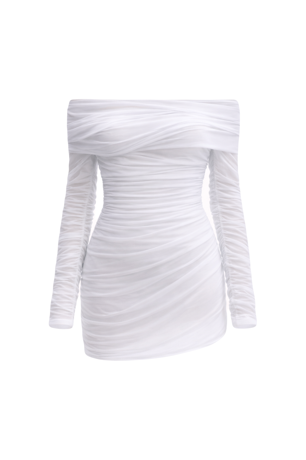 Sheer Draped Top in White