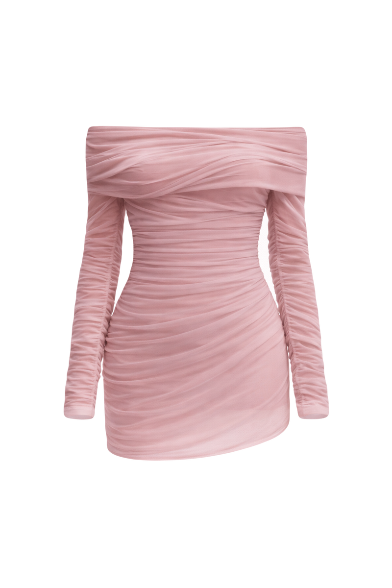 Sheer Draped Top in Pink