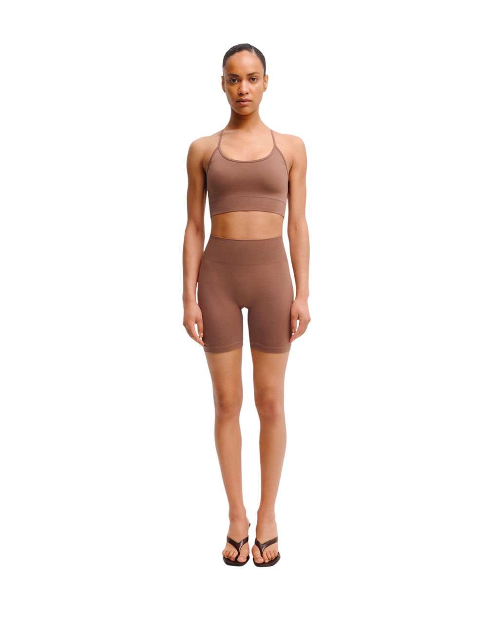 Seamless Bike Shorts in Mocha