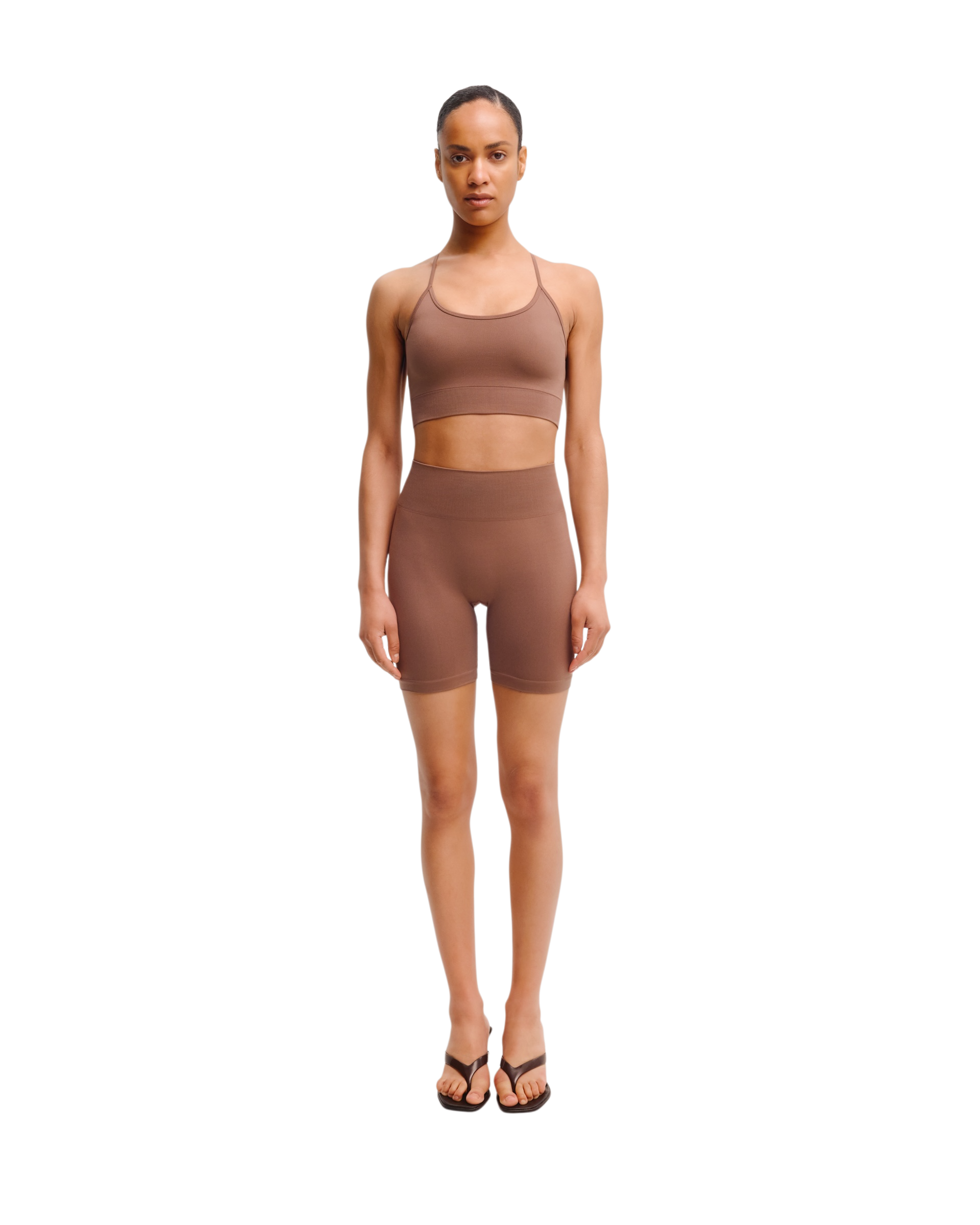 Seamless Bike Shorts in Mocha