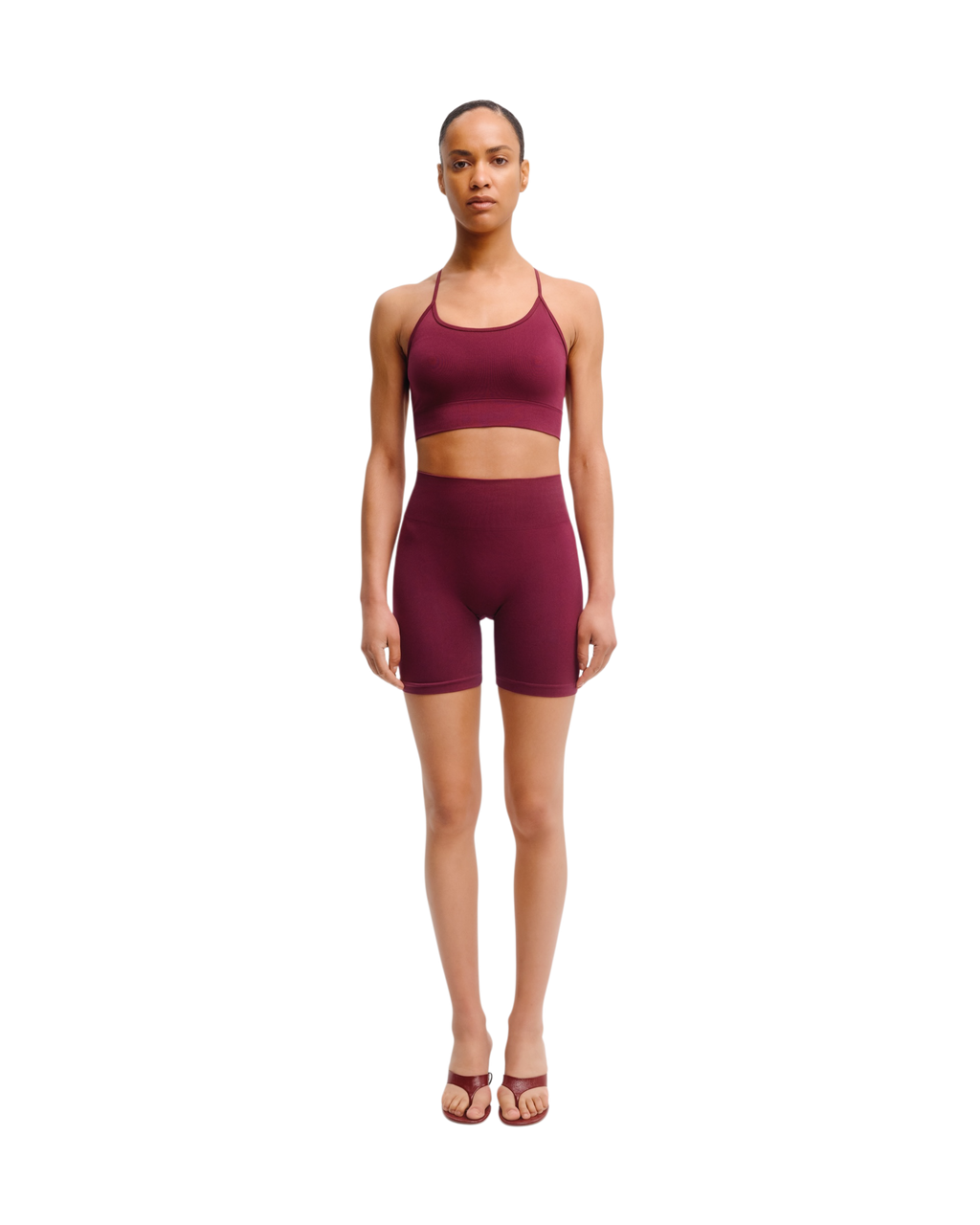 Seamless Bike Shorts in Bordo