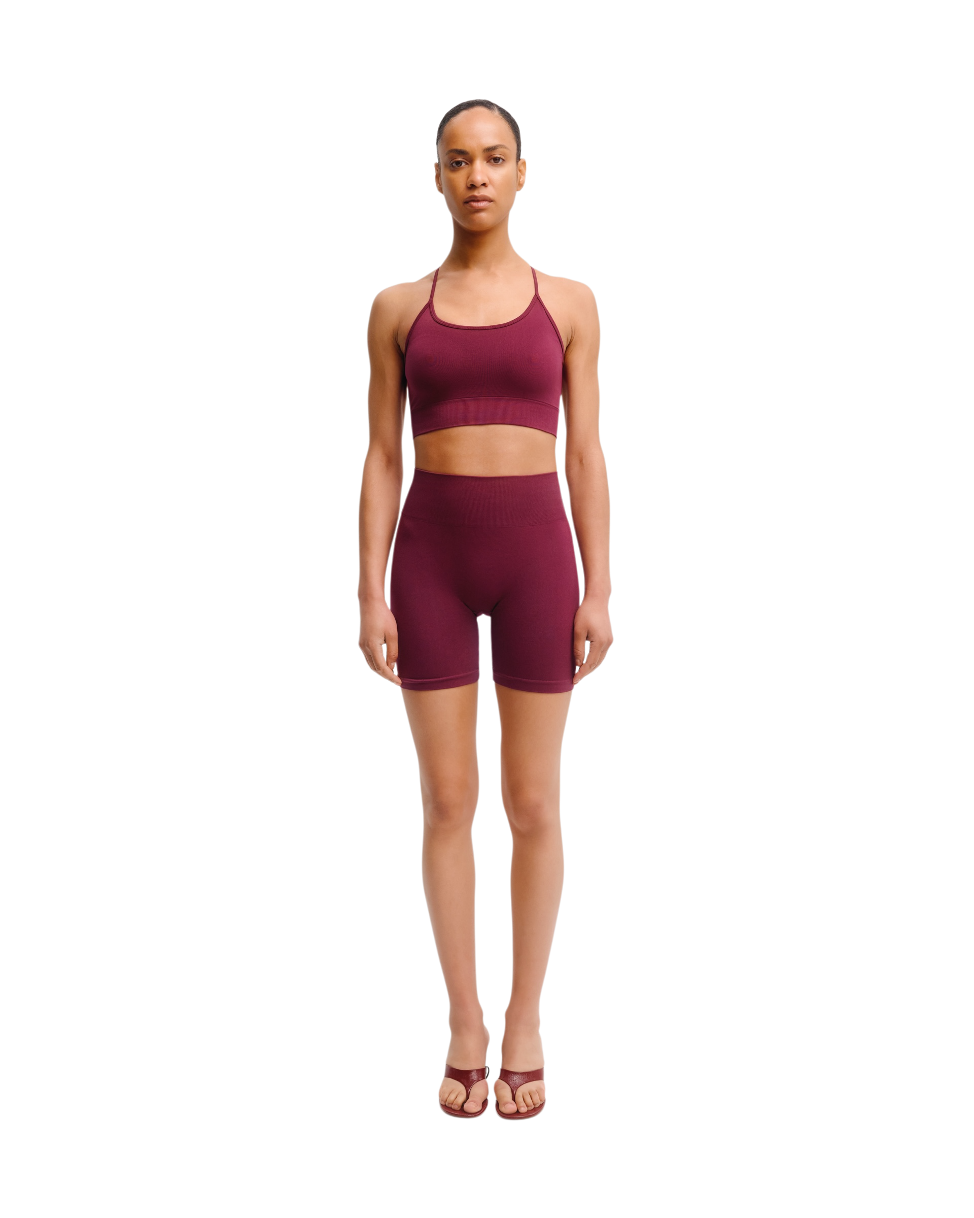 Seamless Bike Shorts in Bordo