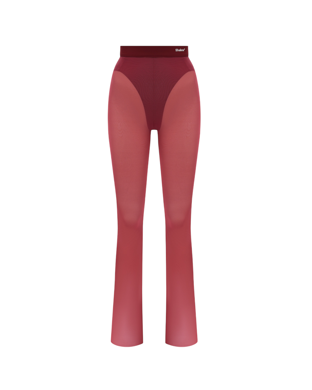 Mesh Leggings in Bordo