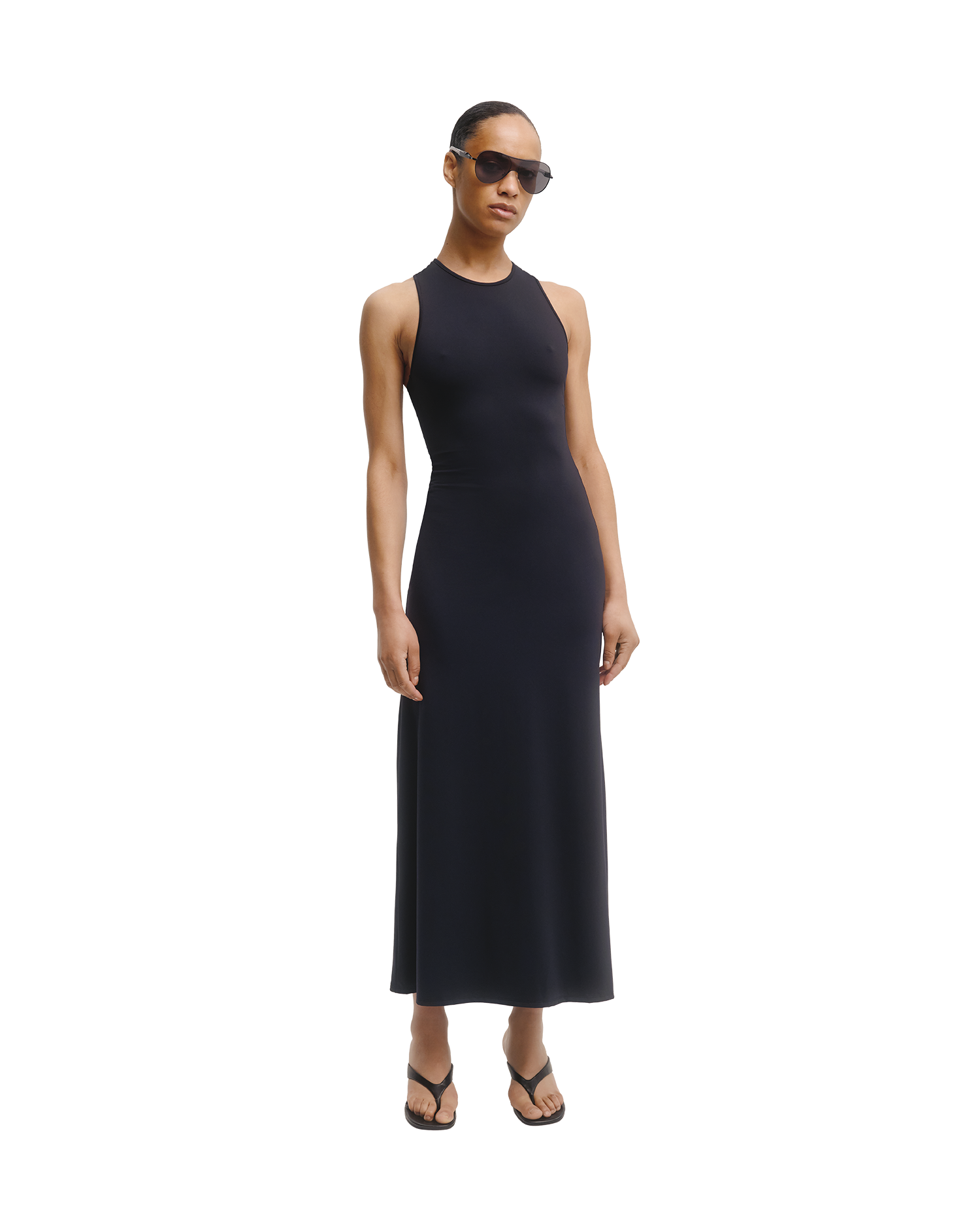 Raceback Dress in Black