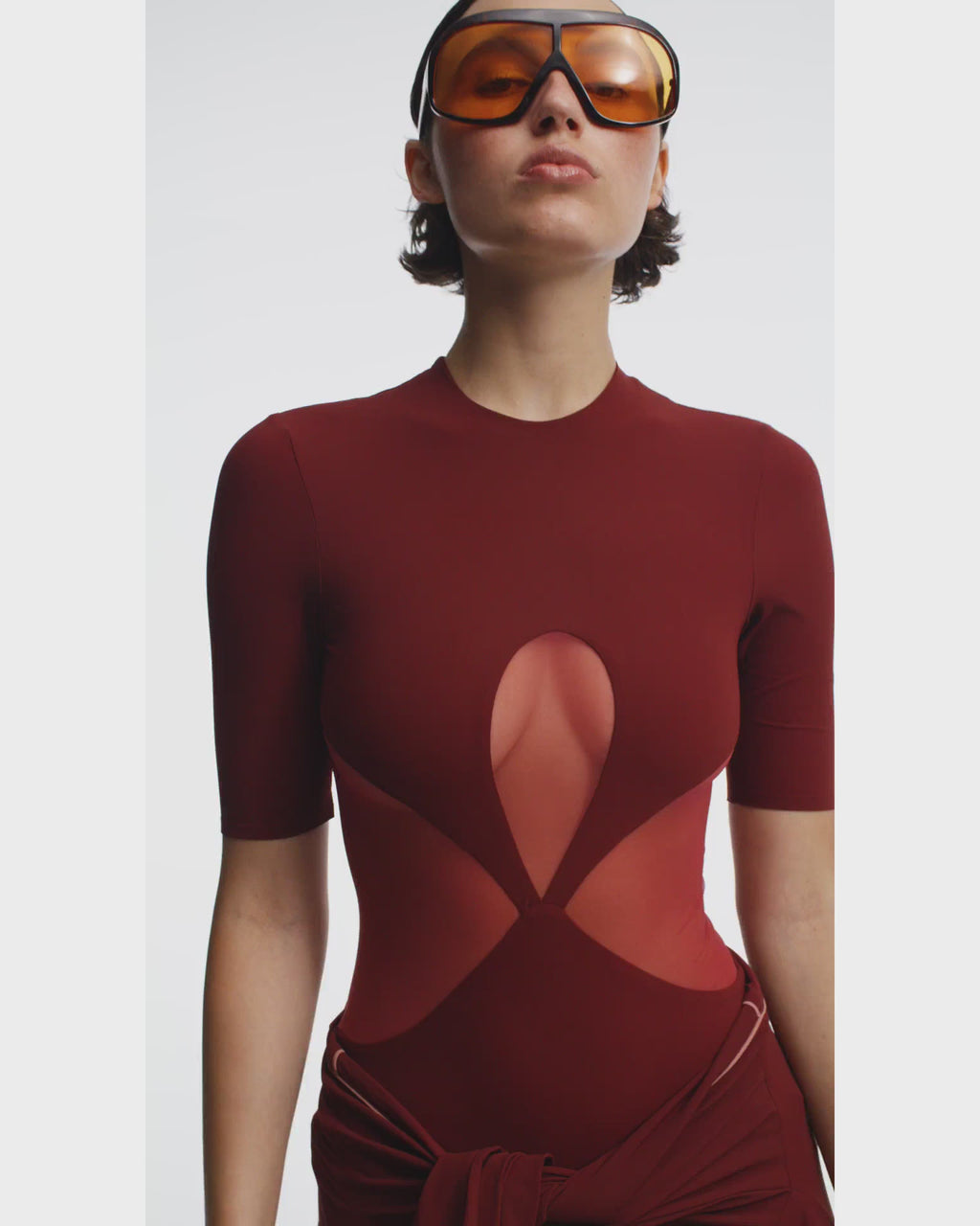 Bodysuit Power Drop in Bordo